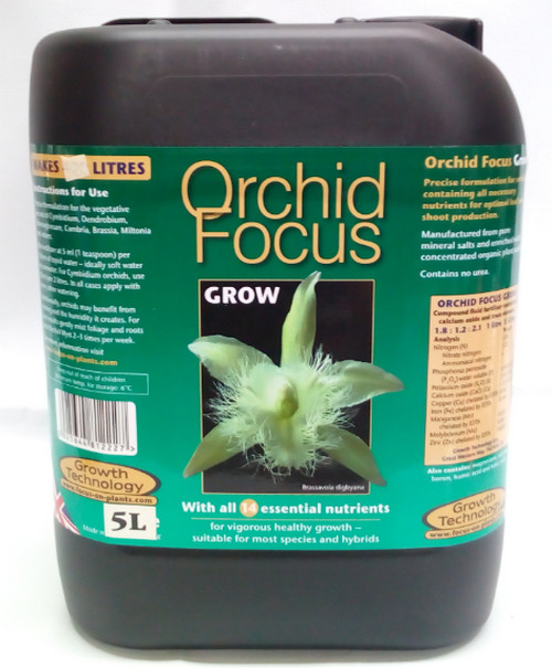 Growth Technology Orchid Focus Grow 5 Litres (Orchid Grow Fertil
